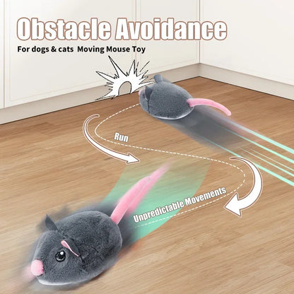 Electric Interactive Mouse Cat Toys Funny Plush Toy Smart Pet Interactive Movement Toys Fast Moving Pet Cat Accessories