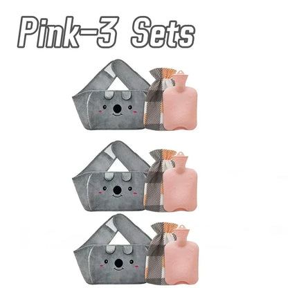 3Pcs Hot Water Bag Waist Cover Belt Stomach Abdominal Warming Band Warm Waist Cover Belt for Neck Hand with Hot Water Bottle Bag